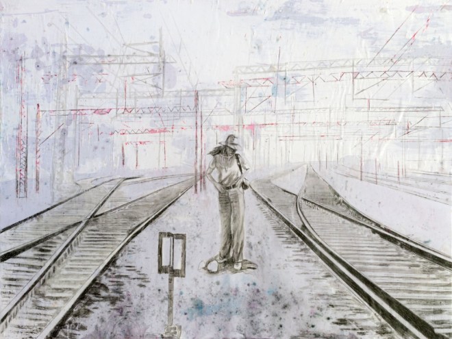 Lauf den Bahnsteig lang