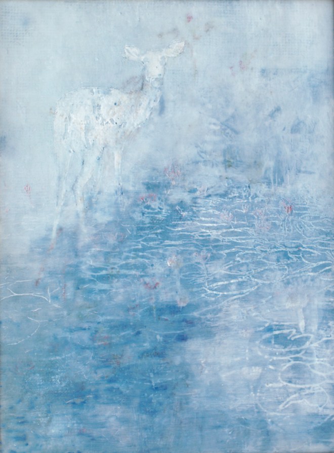 Morgengast am Nebelsee